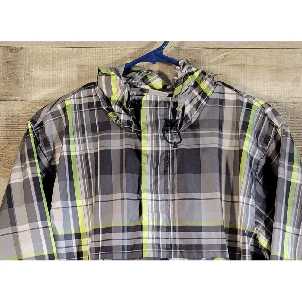 Vintage Nike Sportswear Hooded Windbreaker Pullover Plaid Size M - Picture 2 of 14